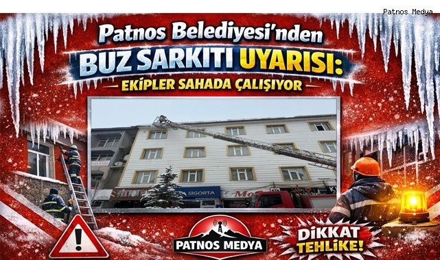 Patnos Belediyesi’nden Buz Sarkıtı Uyarısı: Ekipler Sahada Çalışıyor