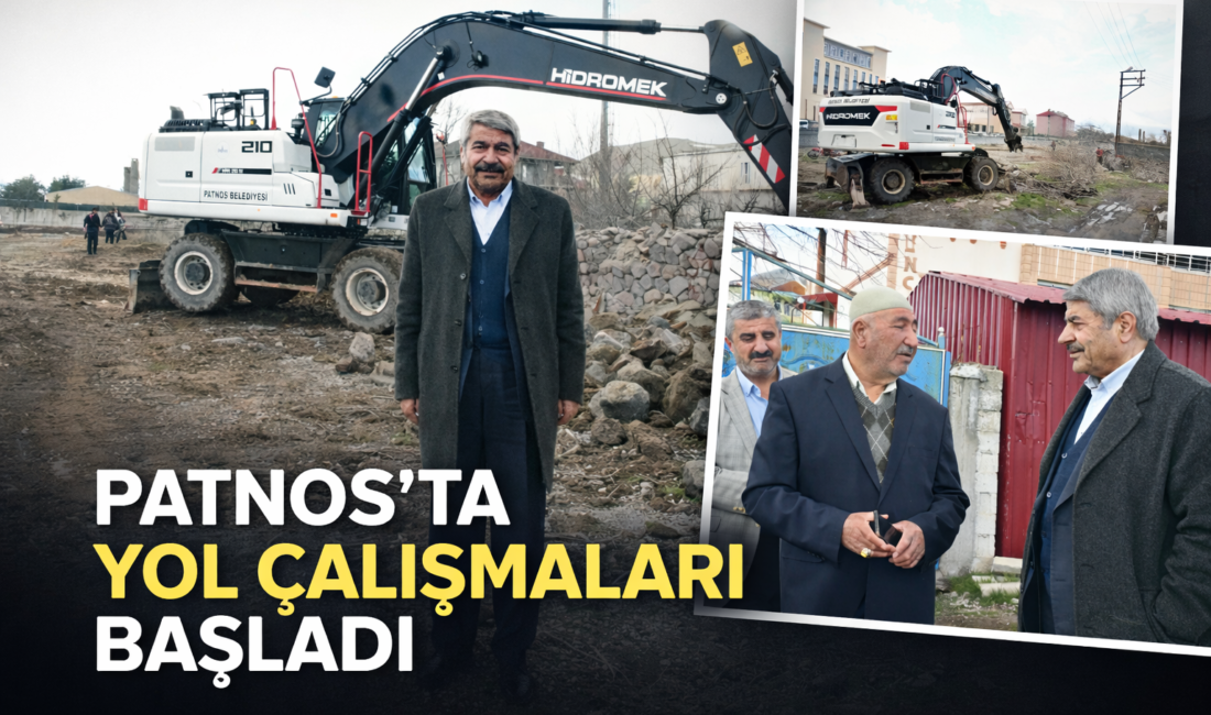 Patnos’ta yeni sezon yol çalışmaları başladı. Başkan Taşkın sahada incelemelerde