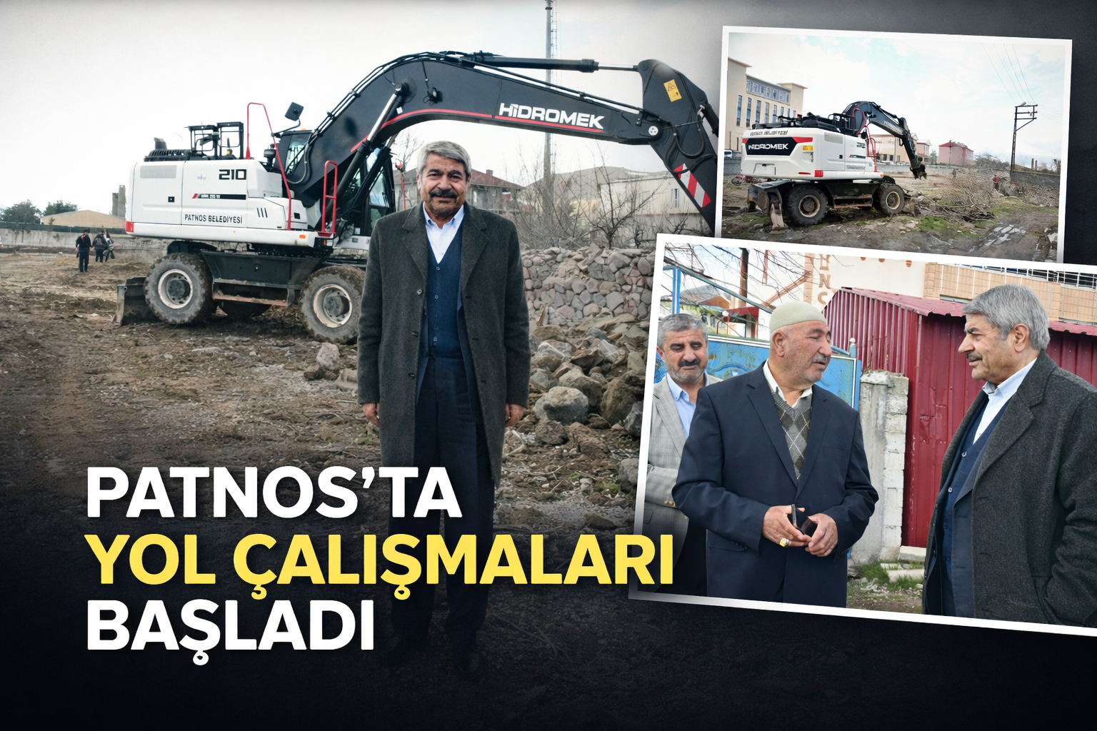Patnos’ta yeni sezon yol çalışmaları başladı. Başkan Taşkın sahada incelemelerde
